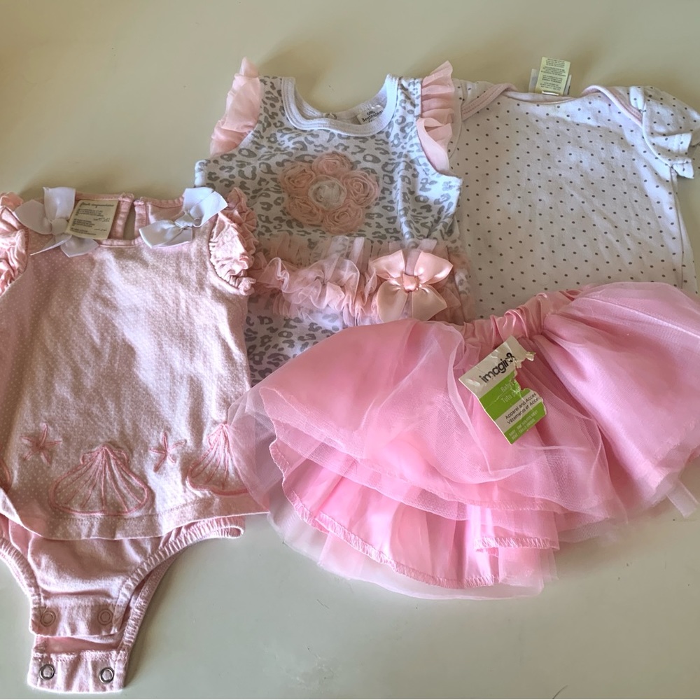 First Impressions Bundle of 4 Infant Girl Clothing